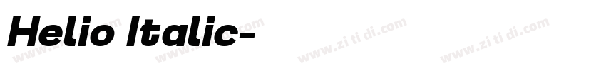 Helio Italic字体转换